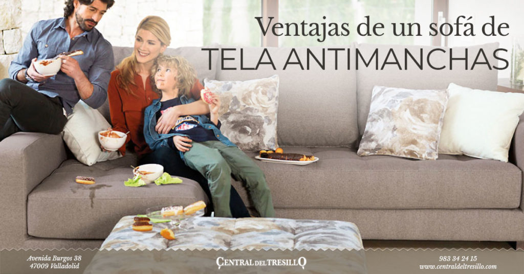 ventajas del sofá de tela antimanchas